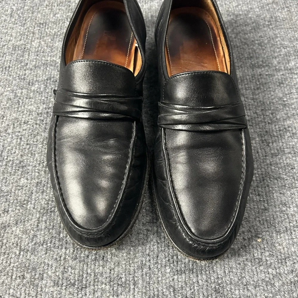Allen Edmonds Loafer Shoes Mens Size 9.5 D Black Leather Dress Oxford Slip On